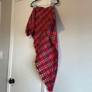 Large flannel blanket scarf